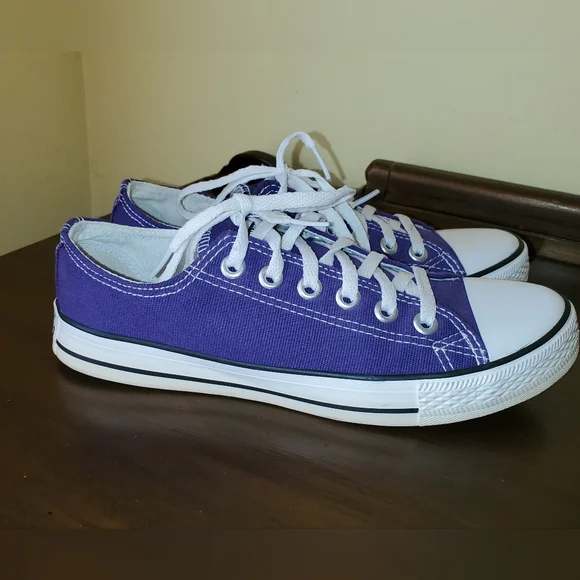 Converse Chuck Taylor Purple Shoes Sneakers Sz 7 - Picture 4 of 6